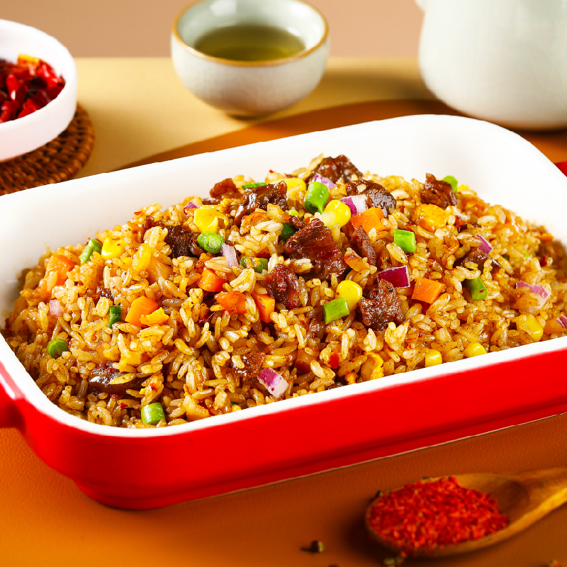 红葱牛肉土鸡蛋炒饭